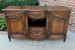 Antique French Country Sideboard Server Buffet Cabinet Cupboard Oak Louis XV