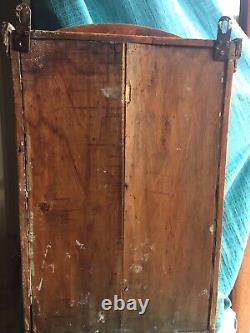 Antique French Country medicine cabinet wood cupboard furniture Pharmacy Hanging