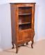 Antique French Display Cabinet/bookcase In Rosewood Veneer Marquetry Withbronze