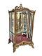 Antique French Figural Table Top Beveled Glass Display Cabinet With One Shelve