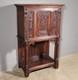 Antique French Gothic Revival Cabinet/bar Cabinet In Highly Carved Chestnut Wood