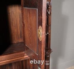 Antique French Gothic Revival Cabinet/Bar Cabinet in Highly Carved Chestnut Wood