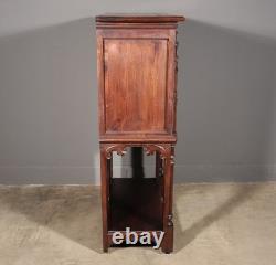Antique French Gothic Revival Cabinet/Bar Cabinet in Highly Carved Chestnut Wood