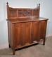 Antique French Gothic Revival Cabinet/sideboard, Solid Walnut Wood By M Lerolle