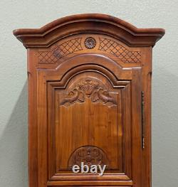 Antique French Louis XVI Armoire Cupboard Linen Cabinet Bonnetiere Mahogany