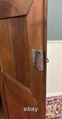 Antique French Louis XVI Armoire Cupboard Linen Cabinet Bonnetiere Mahogany