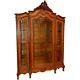 Antique French Rosewood Three-door Curio Cabinet #1202