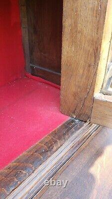 Antique French Step Back Cupboard Renaissance Oak 19th C Quaint Size 2 pieces