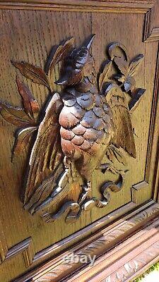 Antique French Step Back Cupboard Renaissance Oak 19th C Quaint Size 2 pieces
