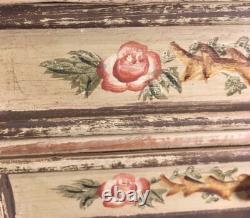 Antique French country curio cabinet. Beautiful aged patina. 3 drawers