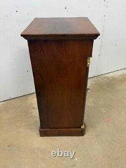 Antique French empire flame mahogany bedside table stand pedestal 1800s