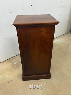 Antique French empire flame mahogany bedside table stand pedestal 1800s