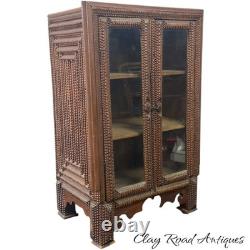 Antique French victorian tramp art cabinet cupboard collectors Black Forest 1800