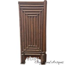 Antique French victorian tramp art cabinet cupboard collectors Black Forest 1800