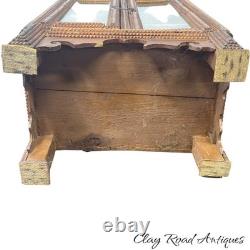 Antique French victorian tramp art cabinet cupboard collectors Black Forest 1800