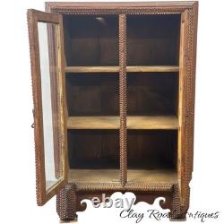 Antique French victorian tramp art cabinet cupboard collectors Black Forest 1800