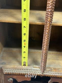 Antique French victorian tramp art cabinet cupboard collectors Black Forest 1800