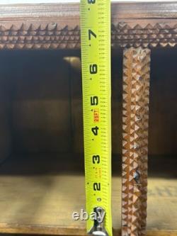 Antique French victorian tramp art cabinet cupboard collectors Black Forest 1800