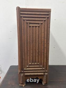 Antique French victorian tramp art cabinet cupboard collectors Black Forest 1800