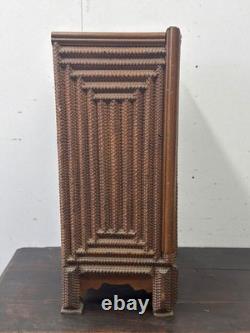 Antique French victorian tramp art cabinet cupboard collectors Black Forest 1800