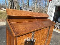 Antique Fully Restored 48 Drawer Printers Cabinet By Hamilton Map File Jewelry