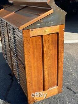 Antique Fully Restored 48 Drawer Printers Cabinet By Hamilton Map File Jewelry