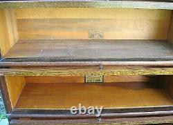 Antique GLOBE WERNICKE OAK Barrister Lawyer's Stacking Sectional BOOKCASE 6 pc
