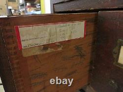 Antique General Store Wood Counter Seed Cabinet 38 X 31 1/2 X 13