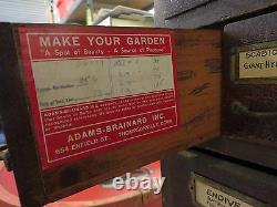 Antique General Store Wood Counter Seed Cabinet 38 X 31 1/2 X 13