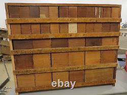 Antique General Store Wood Counter Seed Cabinet 38 X 31 1/2 X 13