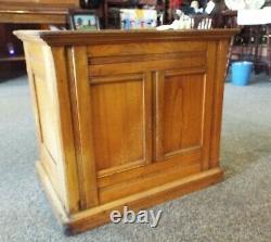 Antique George A. CLARK Clark's O. N. T. 6 Drawer Oak SPOOL CABINET General Store