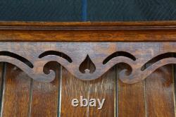 Antique Georgian Period English Oak Welsh Dresser Pewter Cupboard Buffet Hutch