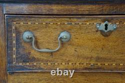 Antique Georgian Period English Oak Welsh Dresser Pewter Cupboard Buffet Hutch