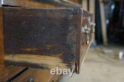 Antique Georgian Period English Oak Welsh Dresser Pewter Cupboard Buffet Hutch