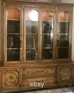 Antique German Hand painted China Cabinet