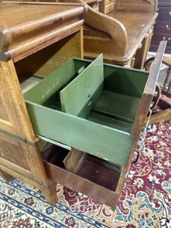 Antique Globe Brand Oak Stacking File Cabinet Circa 1900