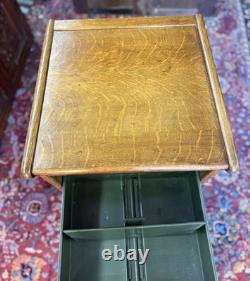 Antique Globe Brand Oak Stacking File Cabinet Circa 1900