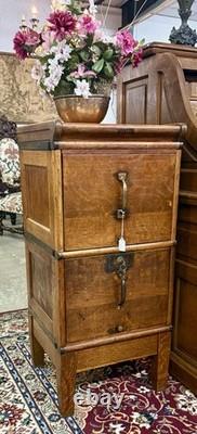 Antique Globe Brand Oak Stacking File Cabinet Circa 1900