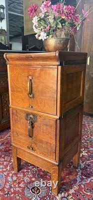 Antique Globe Brand Oak Stacking File Cabinet Circa 1900