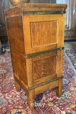Antique Globe Brand Oak Stacking File Cabinet Circa 1900