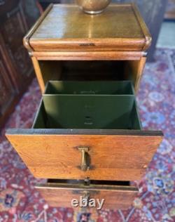 Antique Globe Brand Oak Stacking File Cabinet Circa 1900