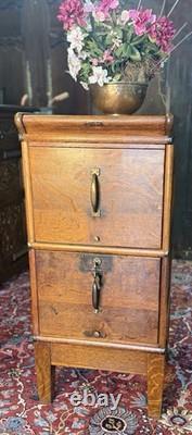 Antique Globe Brand Oak Stacking File Cabinet Circa 1900