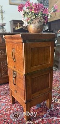 Antique Globe Brand Oak Stacking File Cabinet Circa 1900