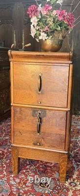 Antique Globe Brand Oak Stacking File Cabinet Circa 1900
