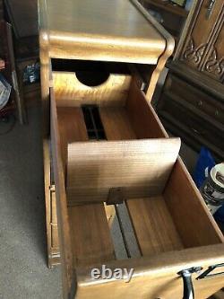 Antique Globe Wernicke 4 Drawer Oak File Cabinet / Small Size/ Rare One