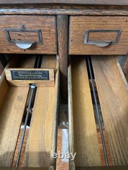 Antique Globe Wernicke Oak Index Card File Catalogue 6 Drawer Cabinet USA Heavy