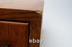 Antique Globe Wernicke Oak Library Card Catalog File Drawer Cabinet Cincinnati