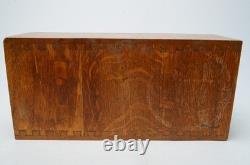 Antique Globe Wernicke Oak Library Card Catalog File Drawer Cabinet Cincinnati