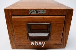 Antique Globe Wernicke Oak Library Card Catalog File Drawer Cabinet Cincinnati