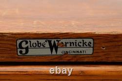 Antique Globe Wernicke Oak Library Card Catalog File Drawer Cabinet Cincinnati